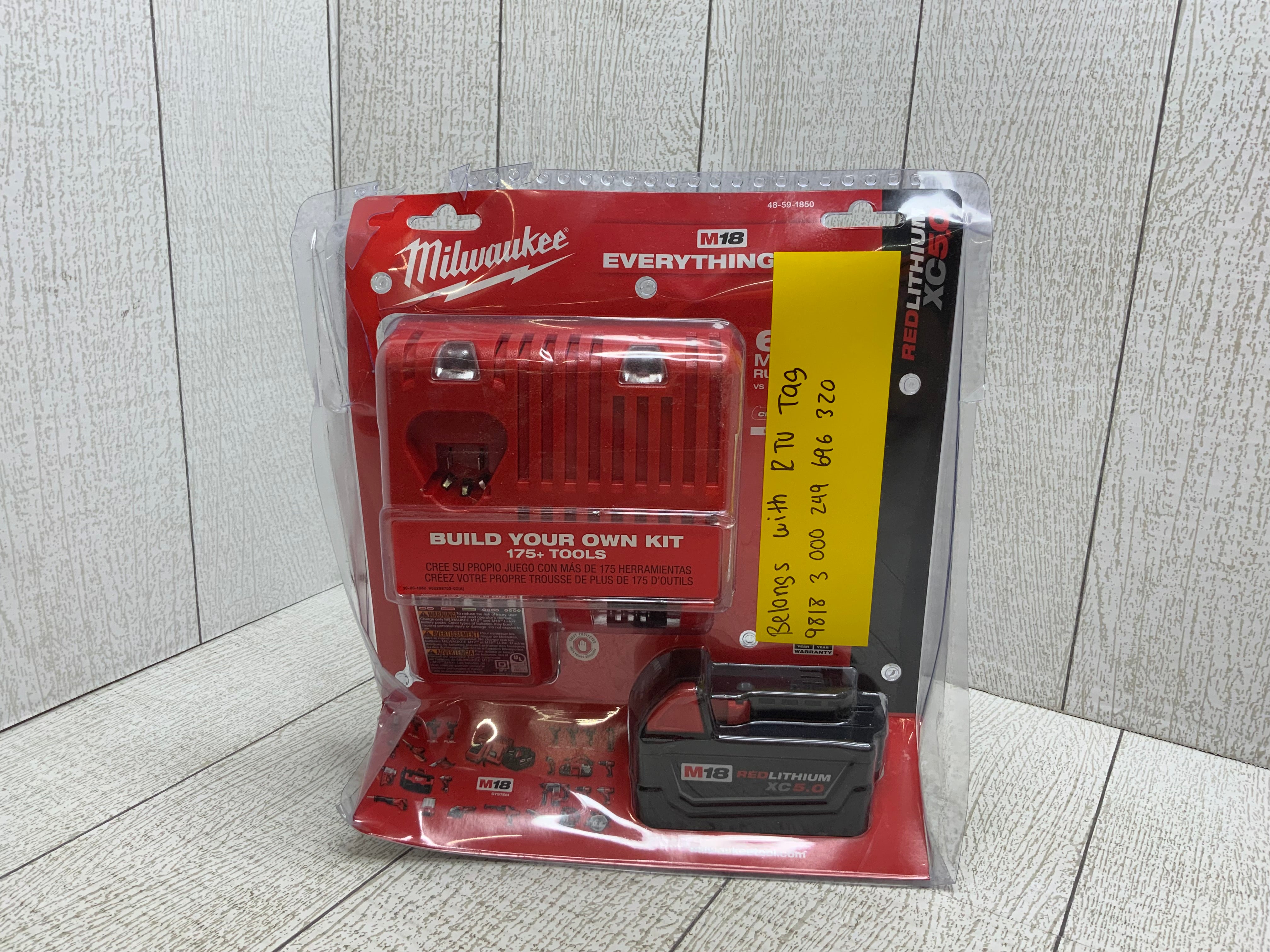 Milwaukee 48-59-1850 M18 XC5.0 Extended Capacity Battery Starter Kit (8057400590574)